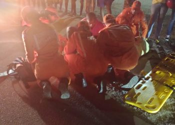 Stº Antônio de Jesus: Coisão frontal entre veículo e moto deixa saldo de homem gravemente ferido