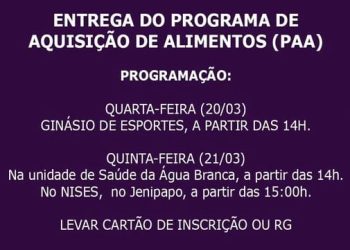 SAPEAÇU: Prefeitura realiza mais uma distribuição do PAA pra famílias carentes do municipio