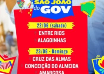 Governador Jerônimo Rodrigues visitará Cruz das Almas e Conc. do Almeida neste Sao João