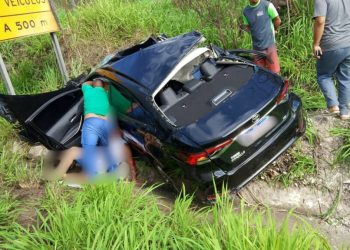 Muritiba: Uma pessoa morre e outra fica ferida em colisão envolvendo dois veículos na BR-101