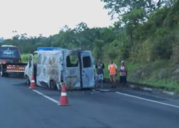 Motociclista morre após ser atropelado por van na BR-324, sentido Salvador