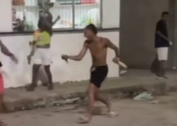 Homem fica ferido após espada explodir durante o São João de Cruz das Almas