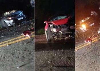 Colisão na BR-101, próximo a Dom Macedo Costa, deixa feridos e causa lentidão no trânsito.