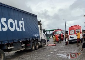 Homem morre após explosão de pneu de caminhão em posto às margens da BR-101, em Cruz das Almas