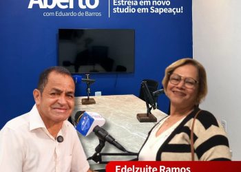 SAPEAÇU: Na inauguração do stúdio, Eduardo de Barros com o Papo Aberto, recebe a historiadora Edelzuíte Ramos