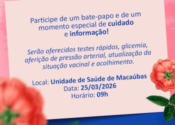 SAPEAÇU: Sec. de Saúde promove evento do Março Mulher na Macaúbas