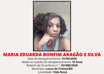 Alívio: Adolescente de 16 anos desaparecida em Lauro de Freitas é encontrada em Salvador