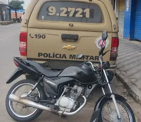 Sapeaçu: Polícia Militar apreende motocicleta durante ações de patrulhamento