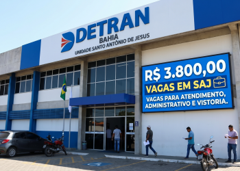 Detran-BA abre seleção com vagas para Santo Antônio de Jesus; salários chegam a R$ 3,8 mil