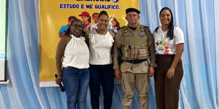 SAPEAÇU: Parceria do CETEP com a PM promove mais uma ação do Saúde na Escola