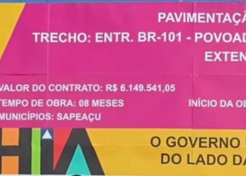 SAPEAÇU: Placas informativas sobre duas importantes obras são instaladas no município