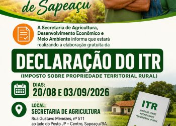 SAPEAÇU: SEAGRI em parceria com a UNIMAM faz chamado para agricultores pra declaração do ITR