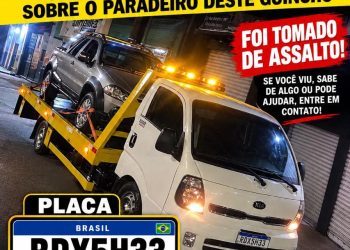 SAPEAÇU: Guincho de SAJ é tomado em assalto no município e proprietários oferecem recompensa de 5 mil